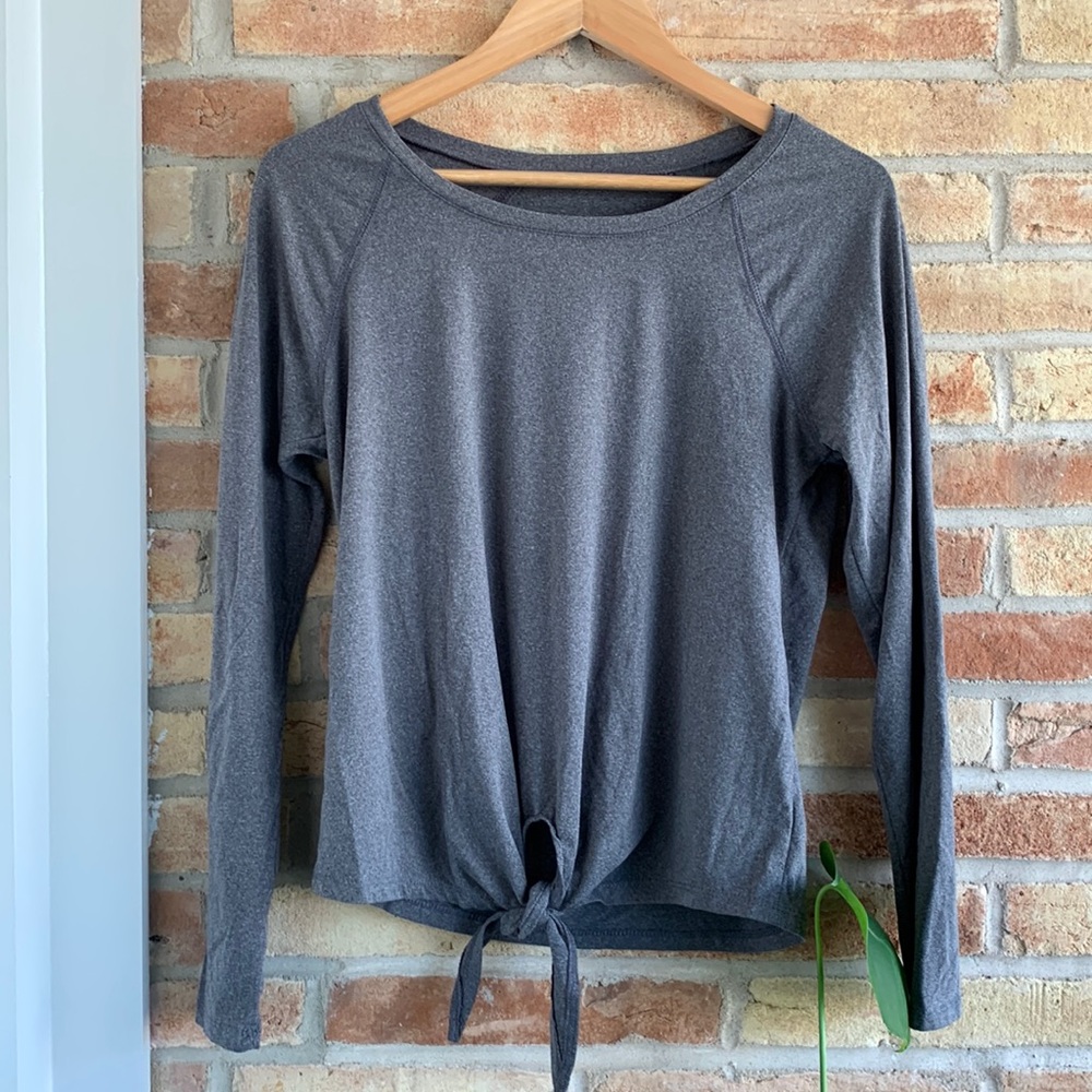 Tie front workout top